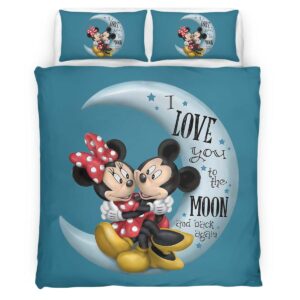 Housse De Couette Mickey Mouse & Minnie Mouse Disney 9 Parure de lit Ensemble De Literie