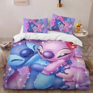 Alternative view of Housse De Couette Disney Stitch et Angel Amoureux Parure de lit Ensemble De Literie