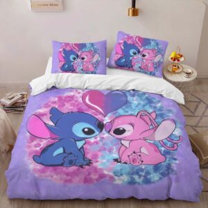 Alternative view of Housse De Couette Disney Stitch et Angel Amoureux 2 Parure de lit Ensemble De Literie