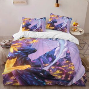 Alternative view of Housse De Couette Dragons – Krokmou & Furie Éclair Parure de lit Ensemble De Literie