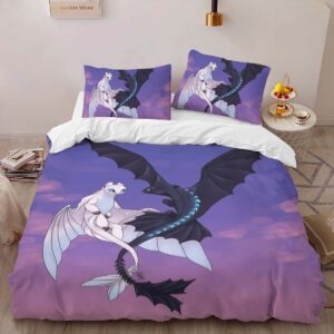 Alternative view of Housse De Couette Dragons – Krokmou & Furie Éclair 10 Parure de lit Ensemble De Literie