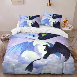 Alternative view of Housse De Couette Dragons – Krokmou & Furie Éclair 2 Parure de lit Ensemble De Literie