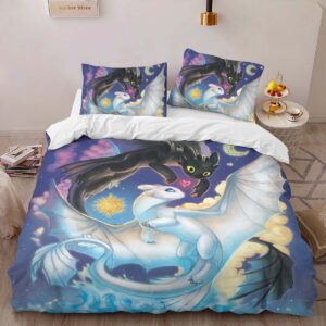 Alternative view of Housse De Couette Dragons – Krokmou & Furie Éclair 5 Parure de lit Ensemble De Literie