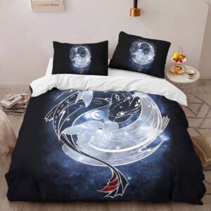 Alternative view of Housse De Couette Dragons – Krokmou & Furie Éclair 7 Parure de lit Ensemble De Literie