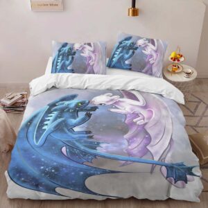 Alternative view of Housse De Couette Dragons – Krokmou & Furie Éclair 8 Parure de lit Ensemble De Literie