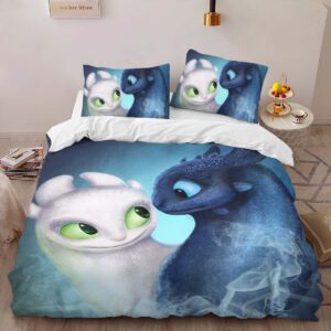 Alternative view of Housse De Couette Dragons – Krokmou & Furie Éclair 9 Parure de lit Ensemble De Literie