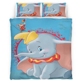 Housse De Couette Dumbo et Timothée la souris Parure de lit Ensemble De Literie