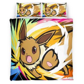 Housse De Couette Évolution Évoli Pokémon 11 Parure de lit Ensemble De Literie