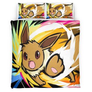 Housse De Couette Évolution Évoli Pokémon 11 Parure de lit Ensemble De Literie