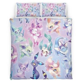 Housse De Couette Évolution Évoli Pokémon 5 Parure de lit Ensemble De Literie