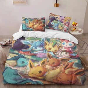 Alternative view of Housse De Couette Évolution Évoli Pokémon 7 Parure de lit Ensemble De Literie