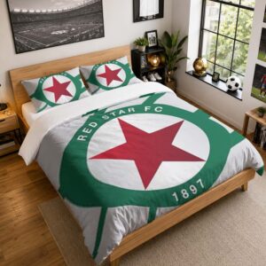 Housse De Couette Red Star FC 02 Parure de lit Ensemble De Literie - RSFC Ligue 2