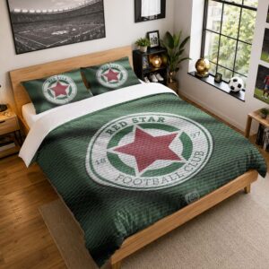 Housse De Couette Red Star FC 07 Parure de lit Ensemble De Literie - RSFC Ligue 2