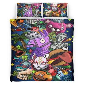 Housse De Couette Fortnite Lama de butin Drift Tomatohead Cuddle Team Leader V-Bucks Parure de lit Ensemble De Literie