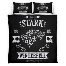 Housse De Couette Game of Thrones Maison Stark Parure de lit Ensemble De Literie