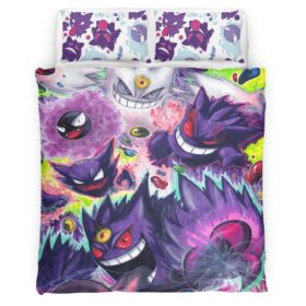 Housse De Couette Ectoplasma Pokémon 2 Parure de lit Ensemble De Literie