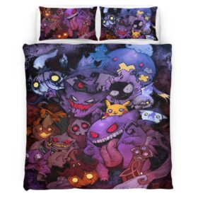 Housse De Couette Ectoplasma Pokémon Parure de lit Ensemble De Literie