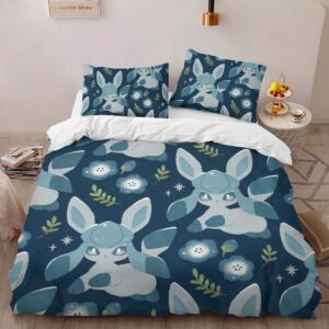 Alternative view of Housse De Couette Givrali Pokémon parmi les fleurs bleues Parure de lit Ensemble De Literie