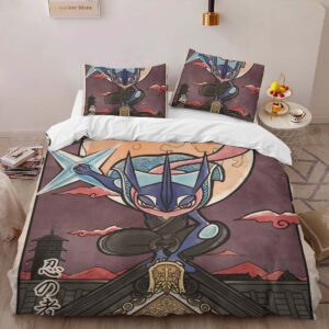 Alternative view of Housse De Couette Greninja Pokémon 2 Parure de lit Ensemble De Literie