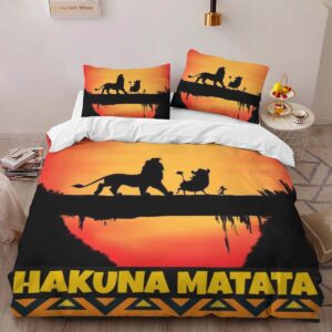 Alternative view of Housse De Couette Hakuna Matata Le Roi Lion Personnages 2 Parure de lit Ensemble De Literie