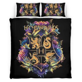 Housse De Couette Harry Potter École de Poudlard 6 Parure de lit Ensemble De Literie