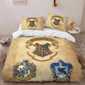Alternative view of Housse De Couette Harry Potter École de Poudlard et les Quatre Maisons Parure de lit Ensemble De Literie