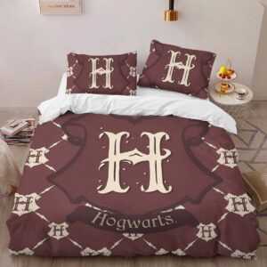 Alternative view of Housse De Couette Logo École de Poudlard Harry Potter Motif Parure de lit Ensemble De Literie