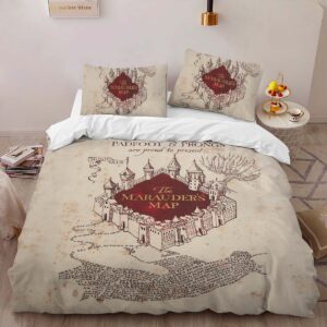 Alternative view of Housse De Couette Harry Potter Carte du Maraudeur « Je jure solennellement » Parure de lit Ensemble De Literie