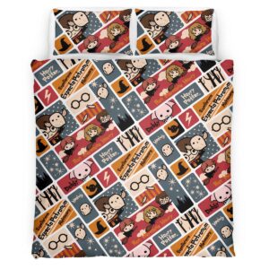 Housse De Couette Symboles Harry Potter Parure de lit Ensemble De Literie