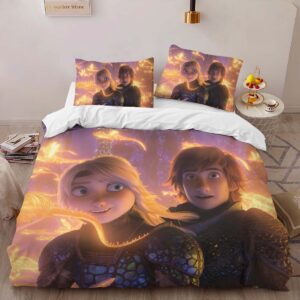 Alternative view of Housse De Couette Harold et Astrid – Dragons Parure de lit Ensemble De Literie