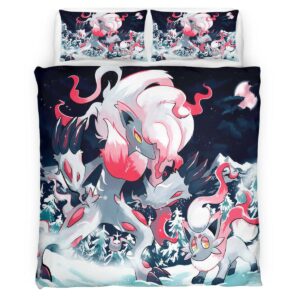 Housse De Couette Zorua et Zoroark de Hisui Pokémon 6 Parure de lit Ensemble De Literie