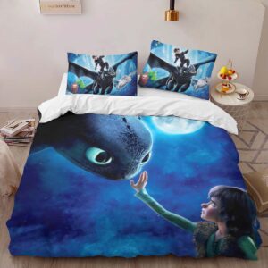 Alternative view of Housse De Couette Dragons Krokmou et Harold 2 Parure de lit Ensemble De Literie