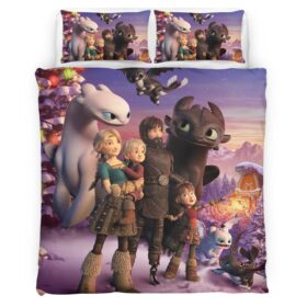 Housse De Couette Dragons Tous les personnages 4 Parure de lit Ensemble De Literie