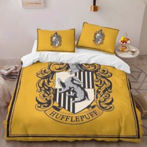 Alternative view of Housse De Couette Maison Poufsouffle Harry Potter Logo jaune Parure de lit Ensemble De Literie