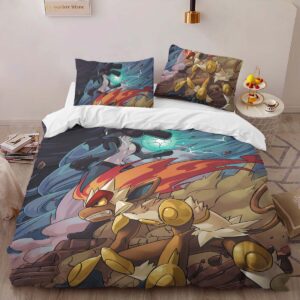 Alternative view of Housse De Couette Simiabraz contre Méga-Lucario 2 Parure de lit Ensemble De Literie
