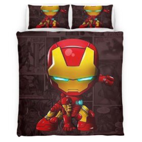 Housse De Couette Iron Man Avengers Marvel 1003 Parure de lit Ensemble De Literie