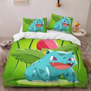 Alternative view of Housse De Couette Herbizarre et Bulbizarre Pokémon 5 Parure de lit Ensemble De Literie