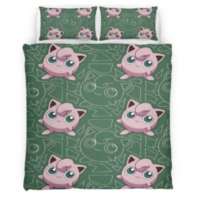 Housse De Couette Rondoudou Pokémon 3 Parure de lit Ensemble De Literie