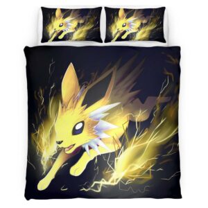 Housse De Couette Voltali Pokémon 3 Parure de lit Ensemble De Literie