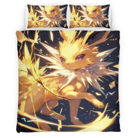 Housse De Couette Voltali Pokémon 4 Parure de lit Ensemble De Literie