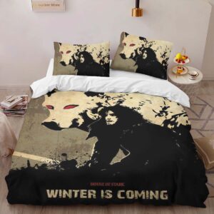 Alternative view of Housse De Couette Jon Snow Maison Stark « Winter Is Coming » Parure de lit Ensemble De Literie