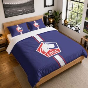 Housse De Couette LOSC Lille 25 Parure de lit Ensemble De Literie - LOSC Ligue 1