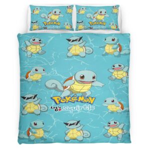 Housse De Couette Carapuce « Let’s Go » Pokémon Parure de lit Ensemble De Literie