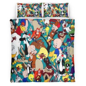Housse De Couette Looney Tunes Tous les personnages 14 Parure de lit Ensemble De Literie