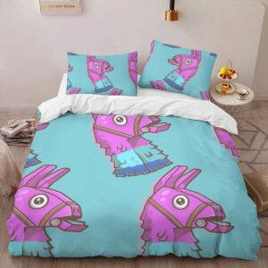 Alternative view of Housse De Couette Lama de Butin Fortnite 3 Parure de lit Ensemble De Literie