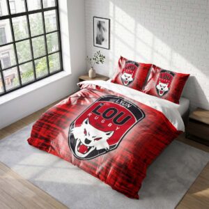 Housse De Couette Lou Lyon Olympique Universitaire Rugby Club Parure de lit Ensemble De Literie Rugby - Model 01