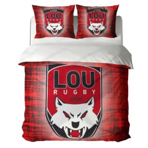 Alternative view of Housse De Couette Lou Lyon Olympique Universitaire Rugby Club Parure de lit Ensemble De Literie Rugby - Model 01