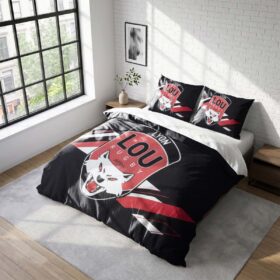 Housse De Couette Lou Lyon Olympique Universitaire Rugby Club Parure de lit Ensemble De Literie Rugby – Model 03