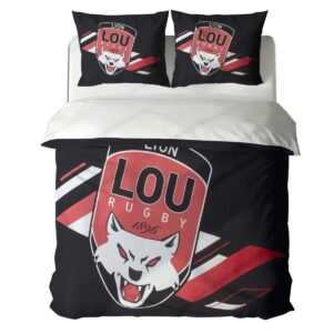 Alternative view of Housse De Couette Lou Lyon Olympique Universitaire Rugby Club Parure de lit Ensemble De Literie Rugby - Model 03