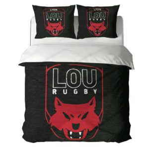 Alternative view of Housse De Couette Lou Lyon Olympique Universitaire Rugby Club Parure de lit Ensemble De Literie Rugby - Model 04